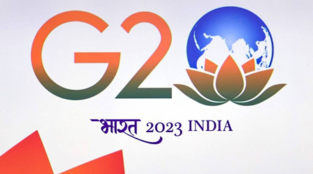 India G20 logo Modi
